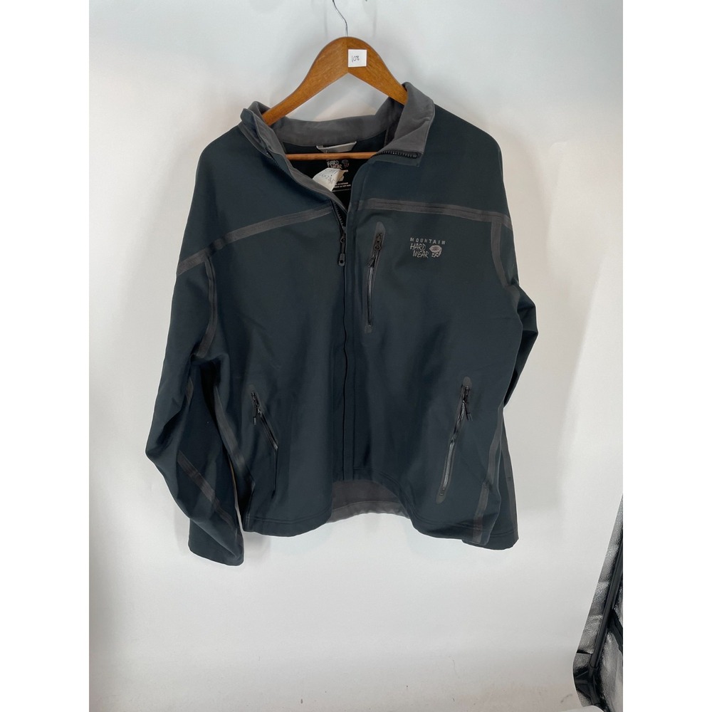 Mountain Hardwear Mens Synchro Softshell Full Zip Jacket Dark Gray XL OM0101